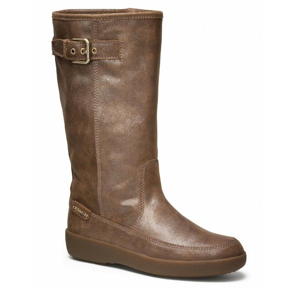 Coach TANESHA Suede Snow After-Ski Wedge Boot 11 - Picture 1 of 3